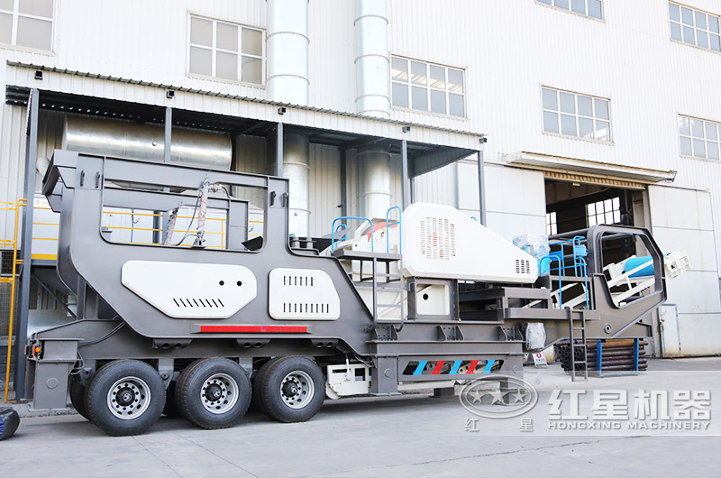 新型移動破碎機，輪胎式、半掛車牽引行駛